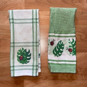Marketplace Spring Green LadyBug Dish Towels